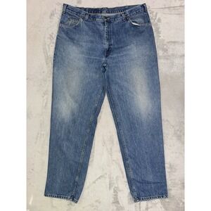 Levi's Vintage 90s Orange Tab Straight Jeans Men's 42x32 Made in Canada Fit (40)